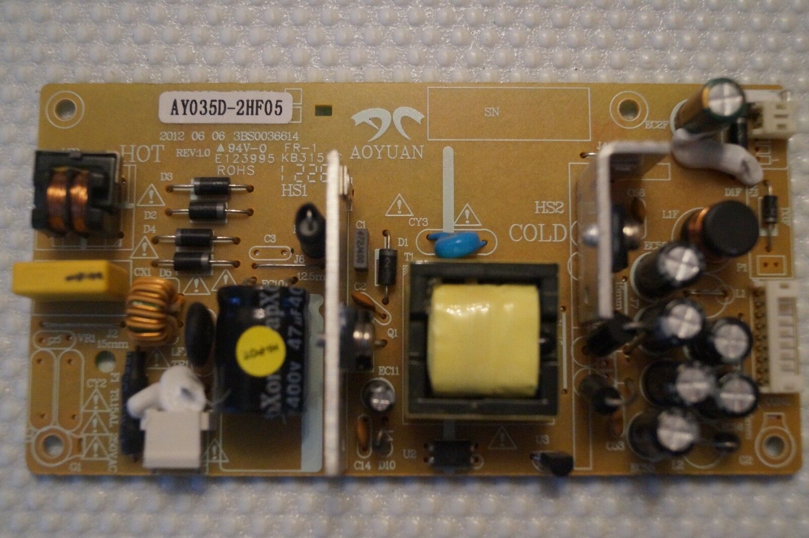 PSU POWER SUPPLY BOARD AY035D-2HF05 REV:1.0-008-A FOR 22″ ALBA AELKDVD2288 TV