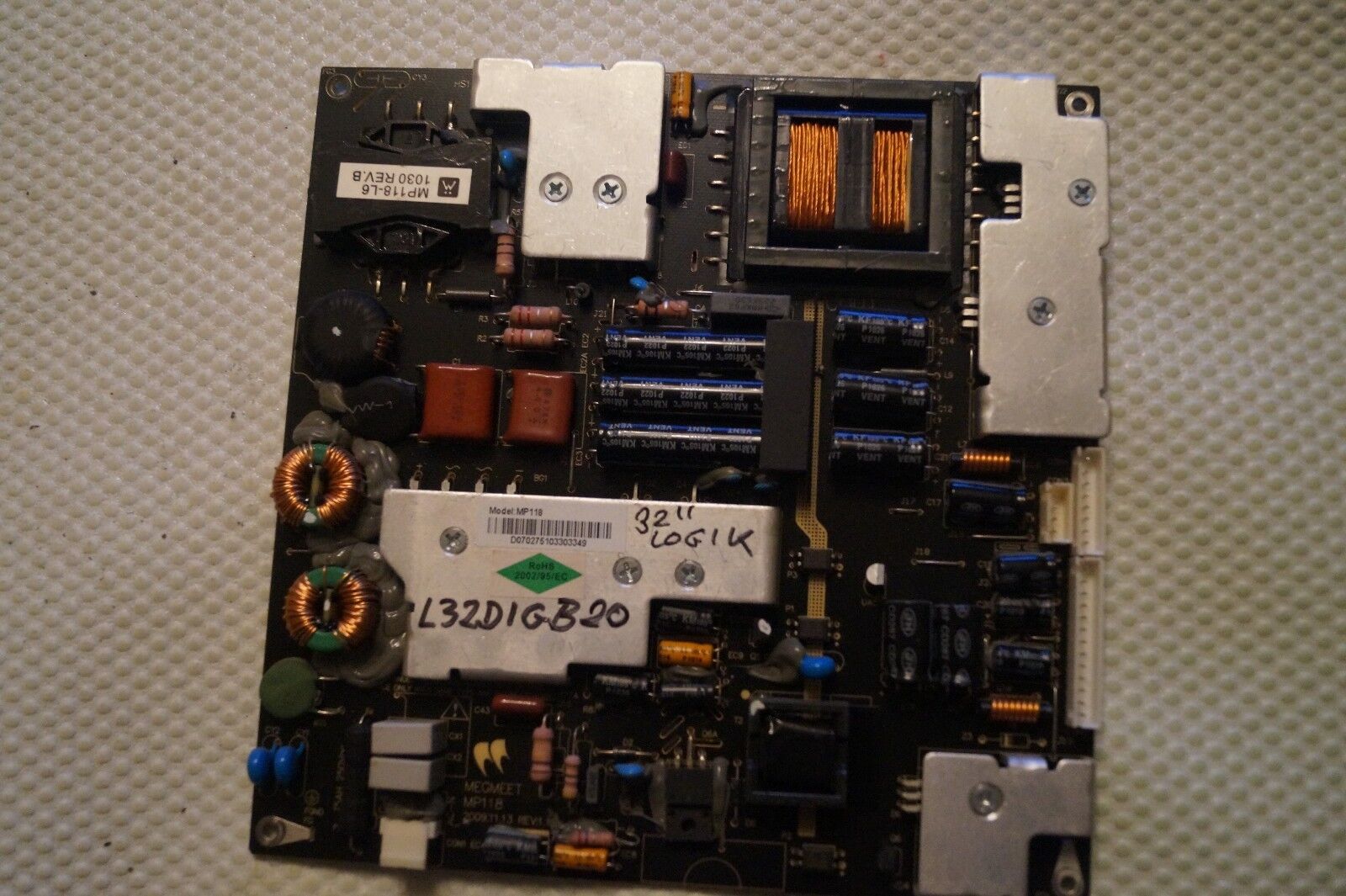 PSU POWER SUPPLY BOARD MEGMEET MP118 FOR 32″ LOGIK L32DIGB20 LCD TV