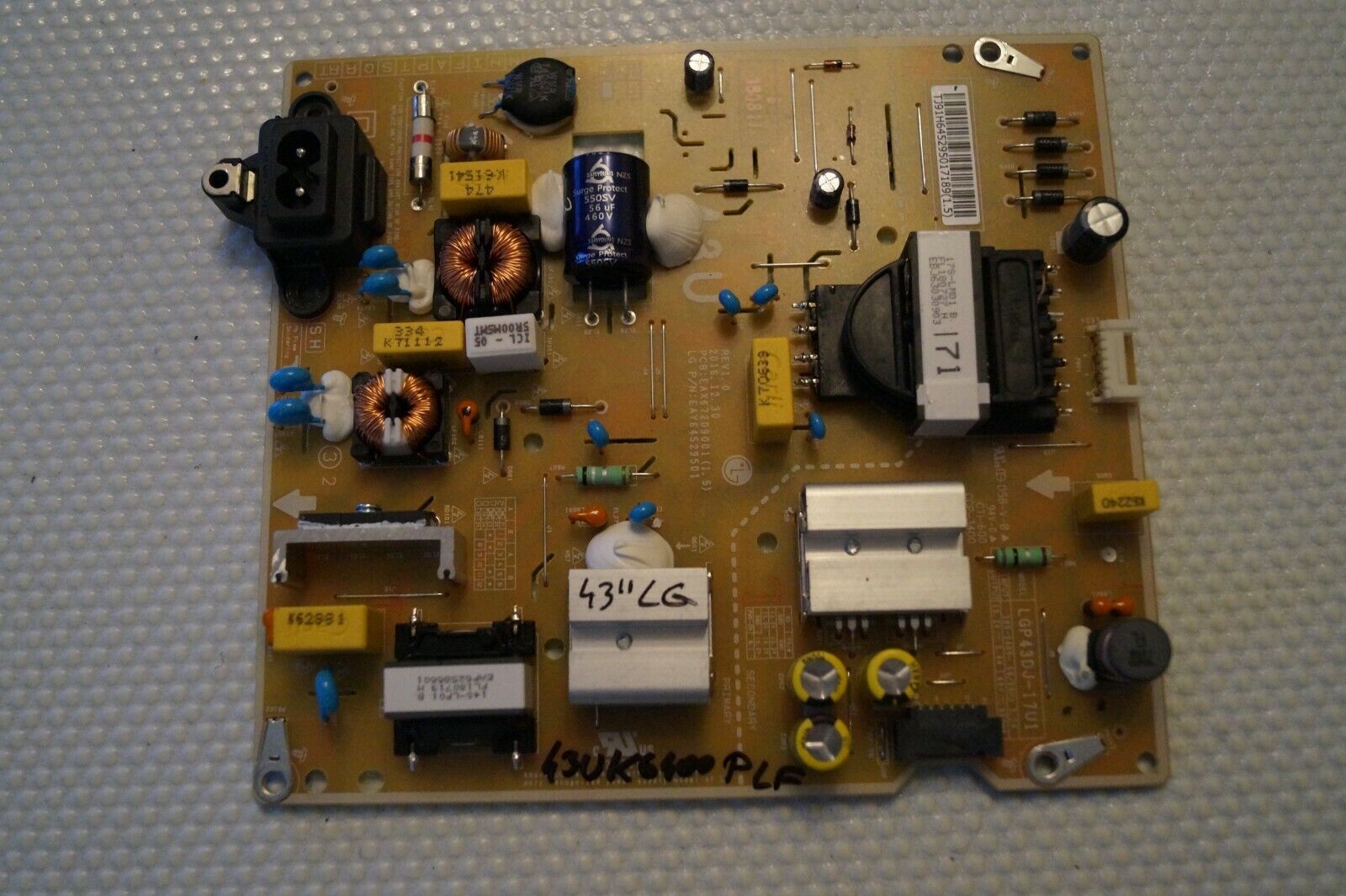 PSU POWER SUPPLY BOARD EAX67209001(1.5) EAY64529501 LG 43UK6400PLF 43UM7000PLA