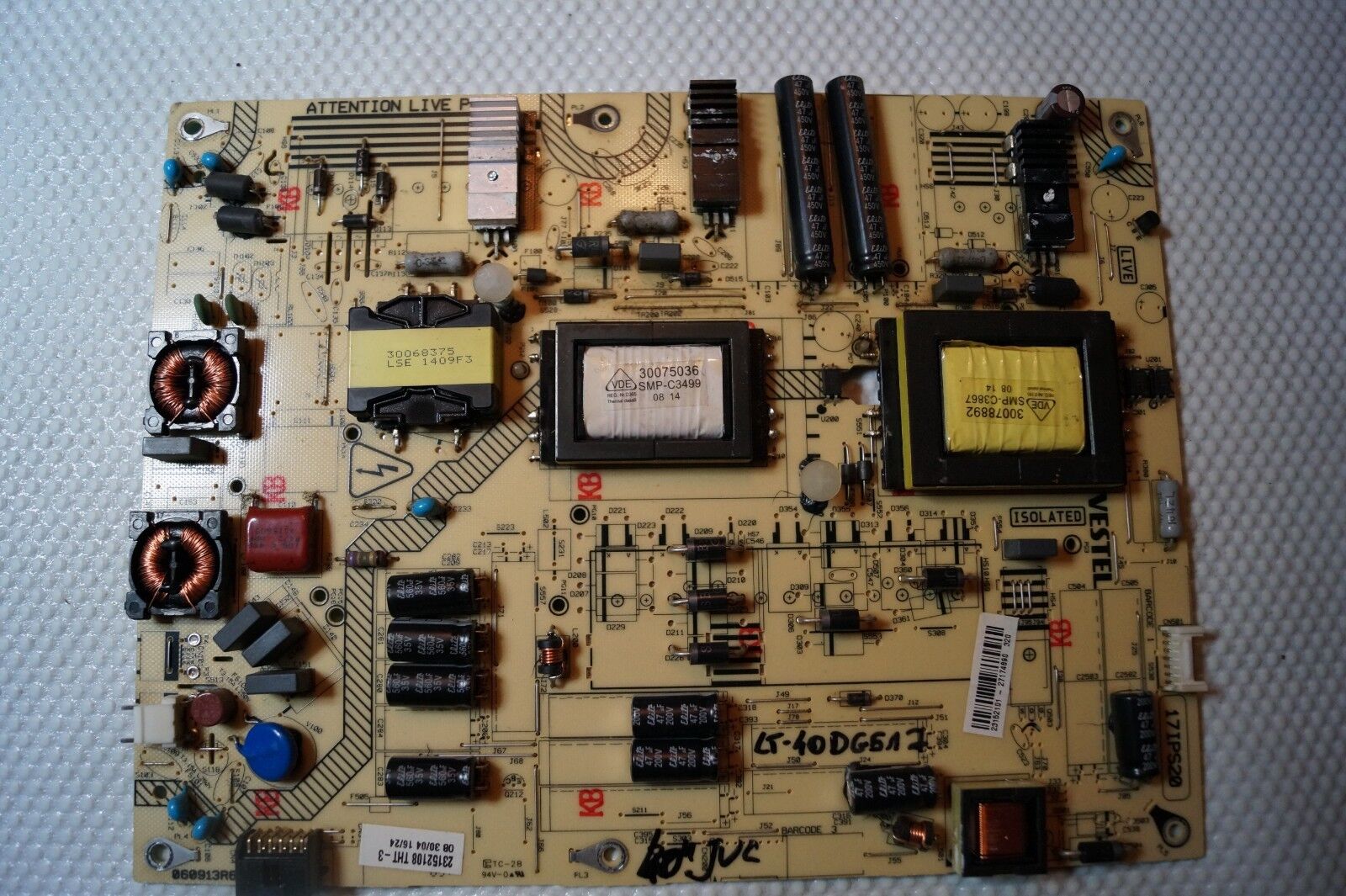 PSU POWER SUPPLY BOARD 17IPS20 23152101 FOR 40″ JVC LT-40DG51J LED TV