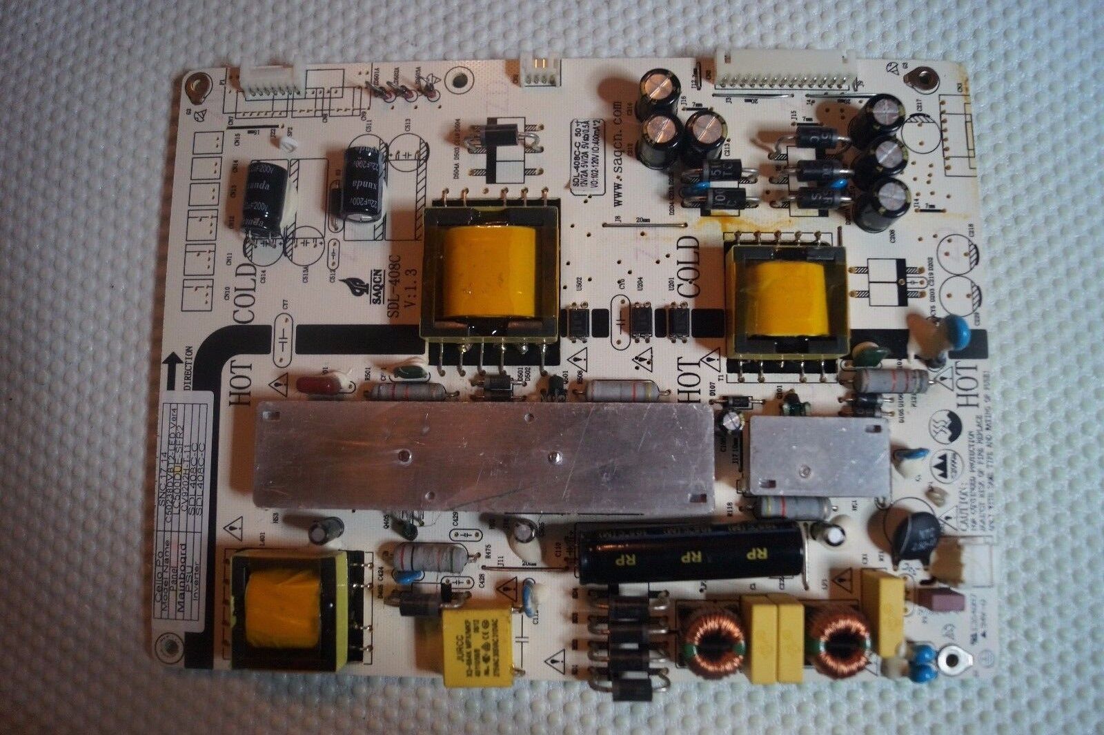 PSU POWER SUPPLY BOARD SDL-408C V:1.3 FOR 50″ CELLO SNC1714 LED TV