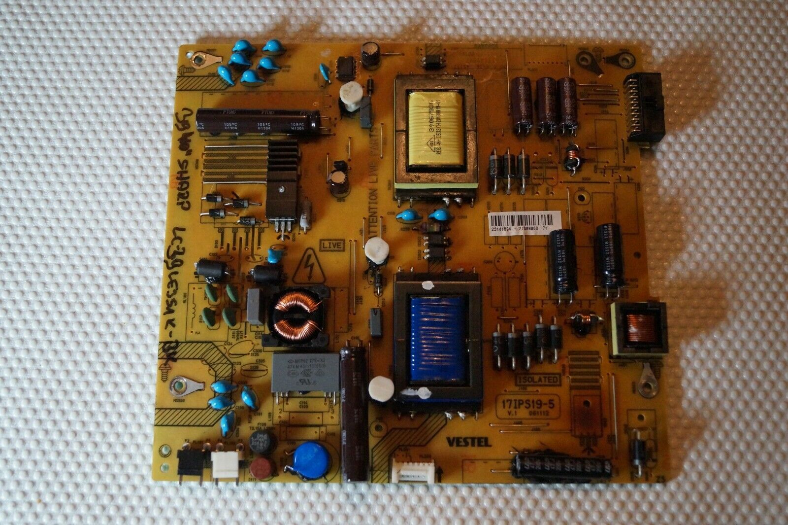 PSU POWER SUPPLY BOARD 17IPS19-5 23141894 FOR 39″ SHARP LC-39LE351K-BK LED TV