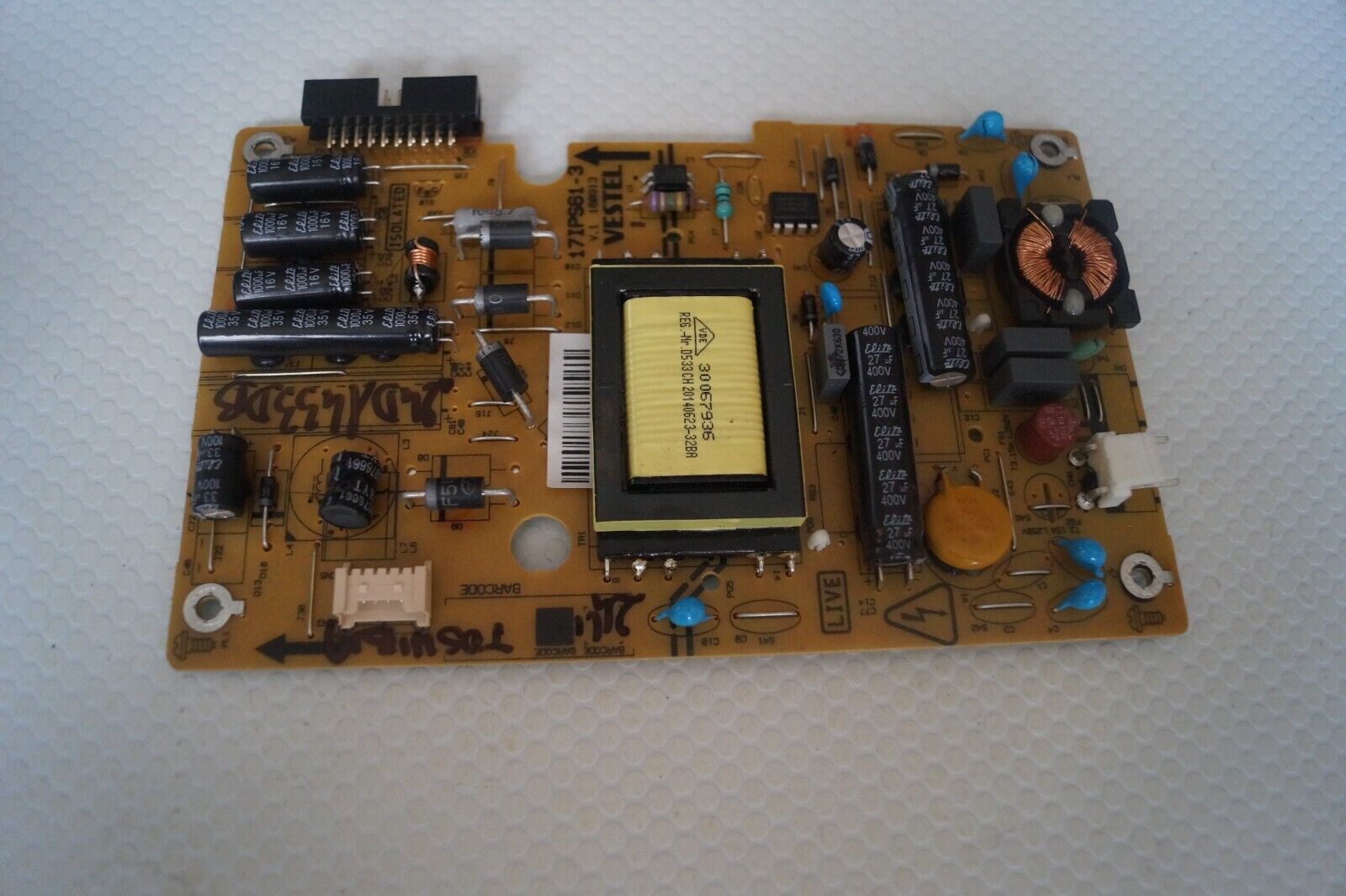 PSU POWER SUPPLY BOARD 17IPS61-3 23153000 FOR 24″ TOSHIBA 24D1433DB LED TV