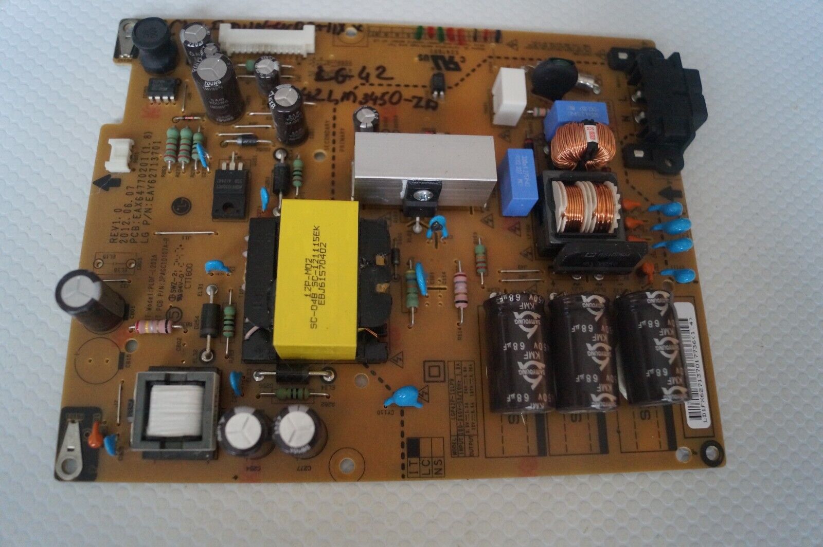 PSU POWER SUPPLY BOARD EAX64770201(1.8) EAY62713701 FOR 42″ LG 42LM3450-ZA