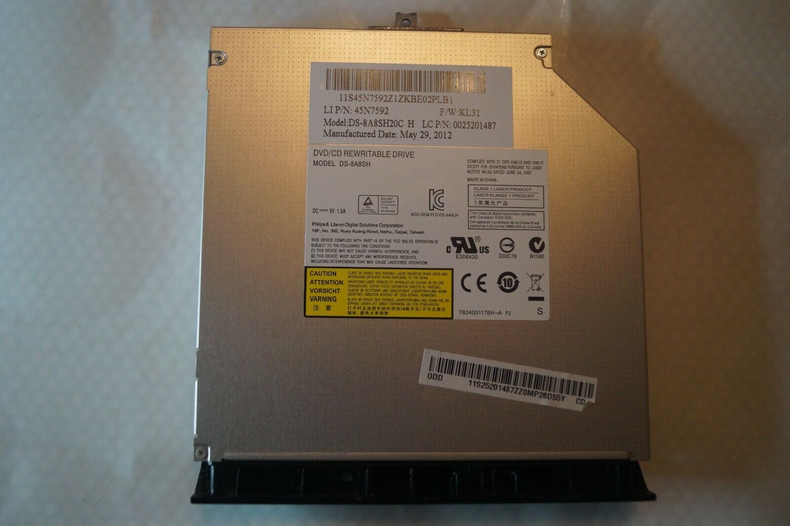 DVD OPTICAL DRIVE DS-8A8SH FOR 17.3″ LENOVO G780 LAPTOP, GENUINE