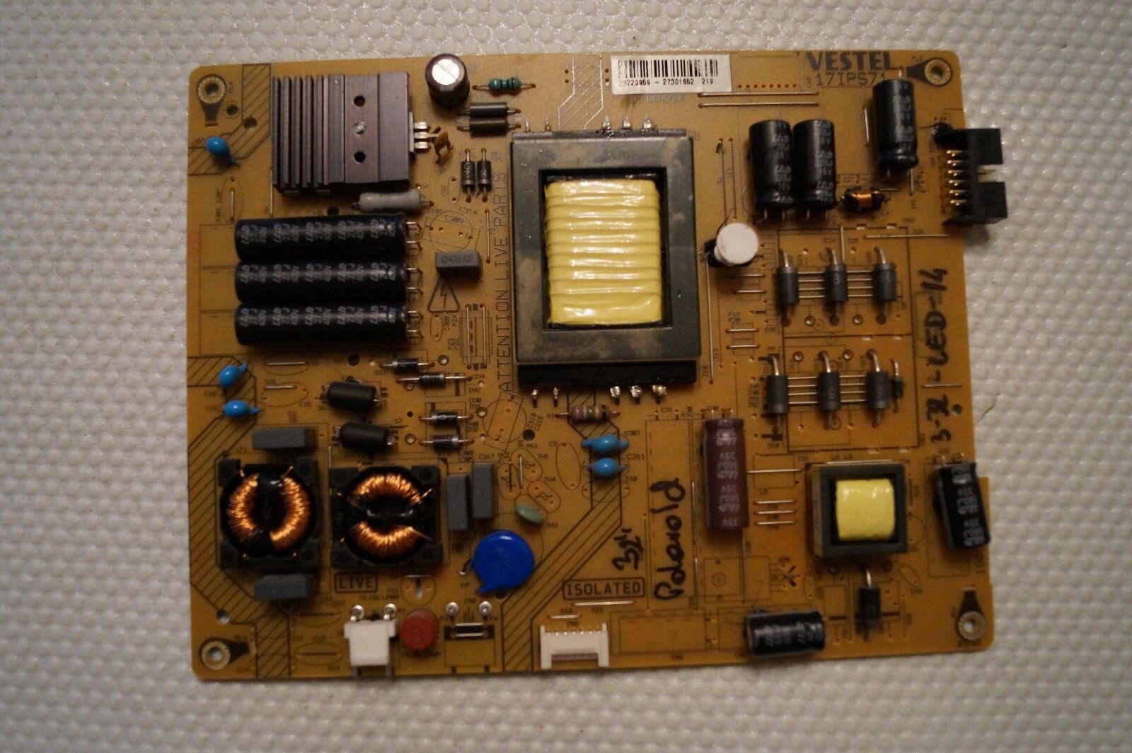 PSU POWER SUPPLY BOARD 17IPS71 23220959 FOR 32″ POLAROID 3-32-LED-14 LED TV