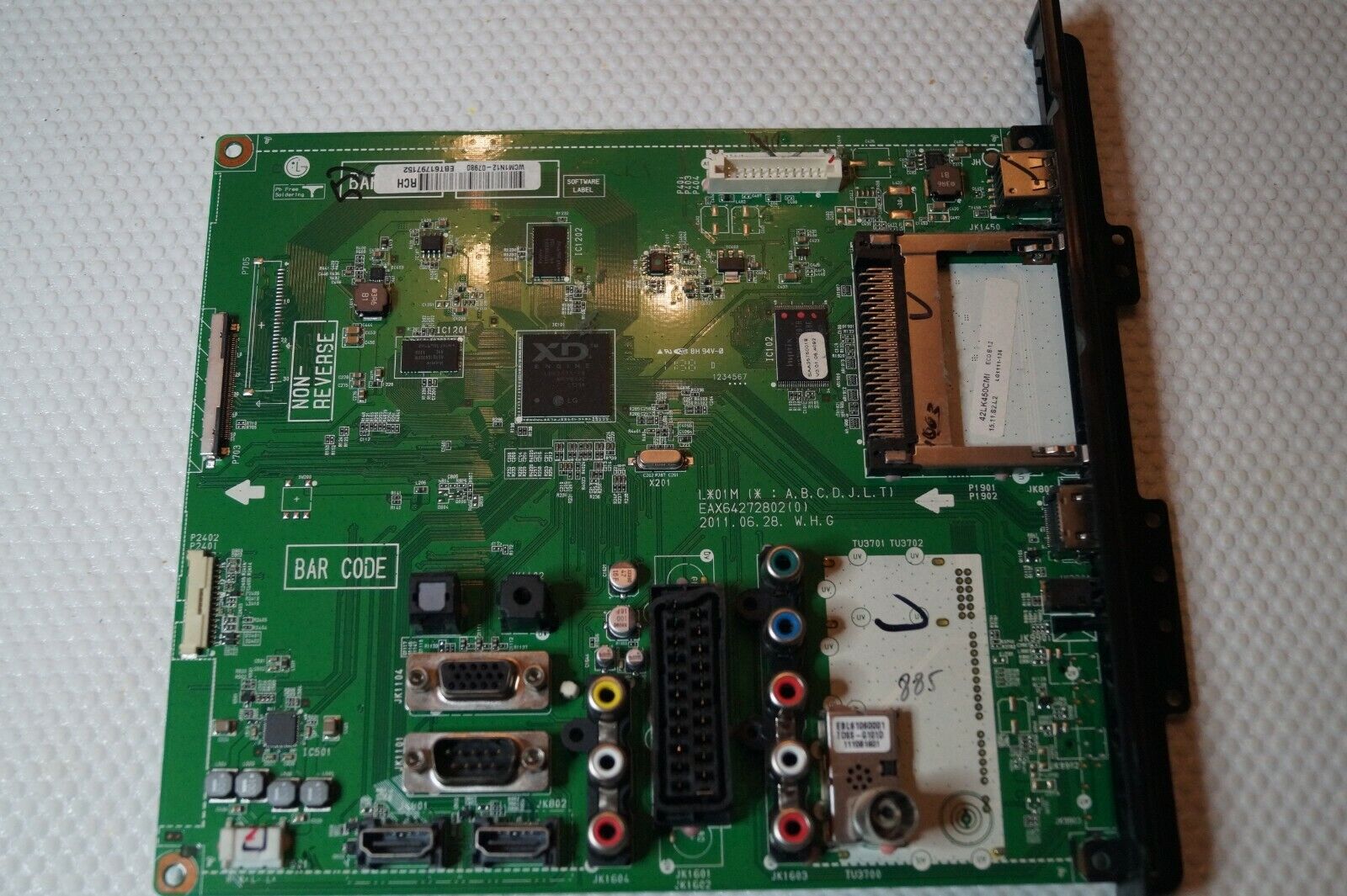 MAIN BOARD EAX64272802(0) EBT61797152 FOR 42″ LG 42LK450U LCD TV, V420H2-L05