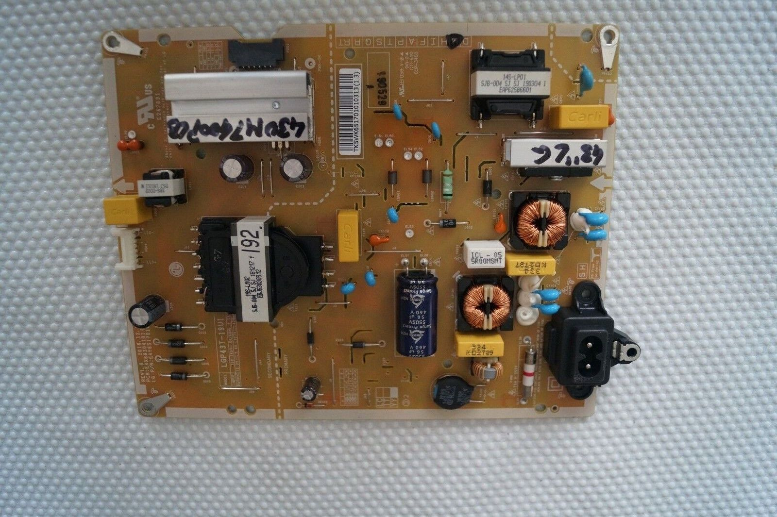 PSU POWER SUPPLY BOARD EAX68304101(1.7) EAY65170101 FOR 43″ LG 43UN74006LB