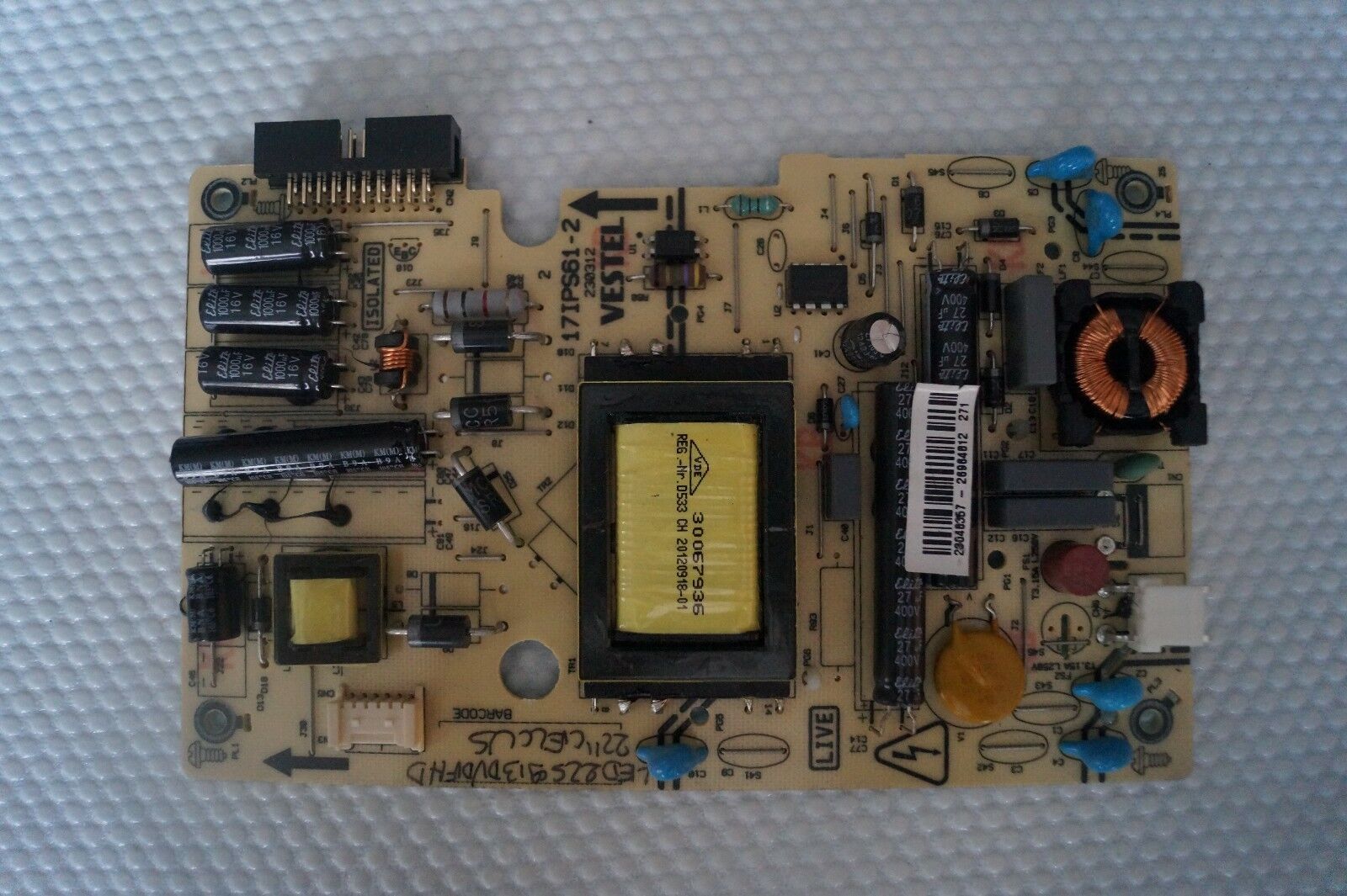 PSU POWER SUPPLY BOARD 17IPS61-2 26964812 FOR 22″ CELCUS LED22S913DVDFHD LED TV