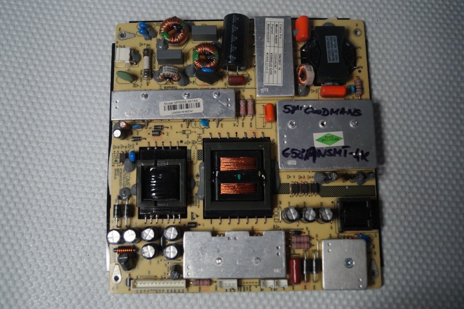 PSU POWER SUPPLY BOARD MP5055-4K1AK FOR 50″ GOODMANS G58ANSMT-4K LED TV