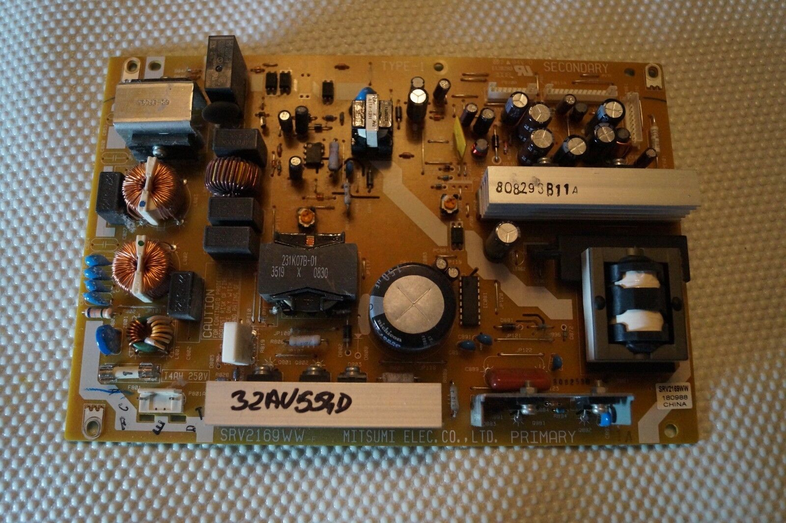 PSU POWER SUPPLY BOARD SRV2169WW-F  FOR 32″ TOSHIBA 37AV555D LCD TV