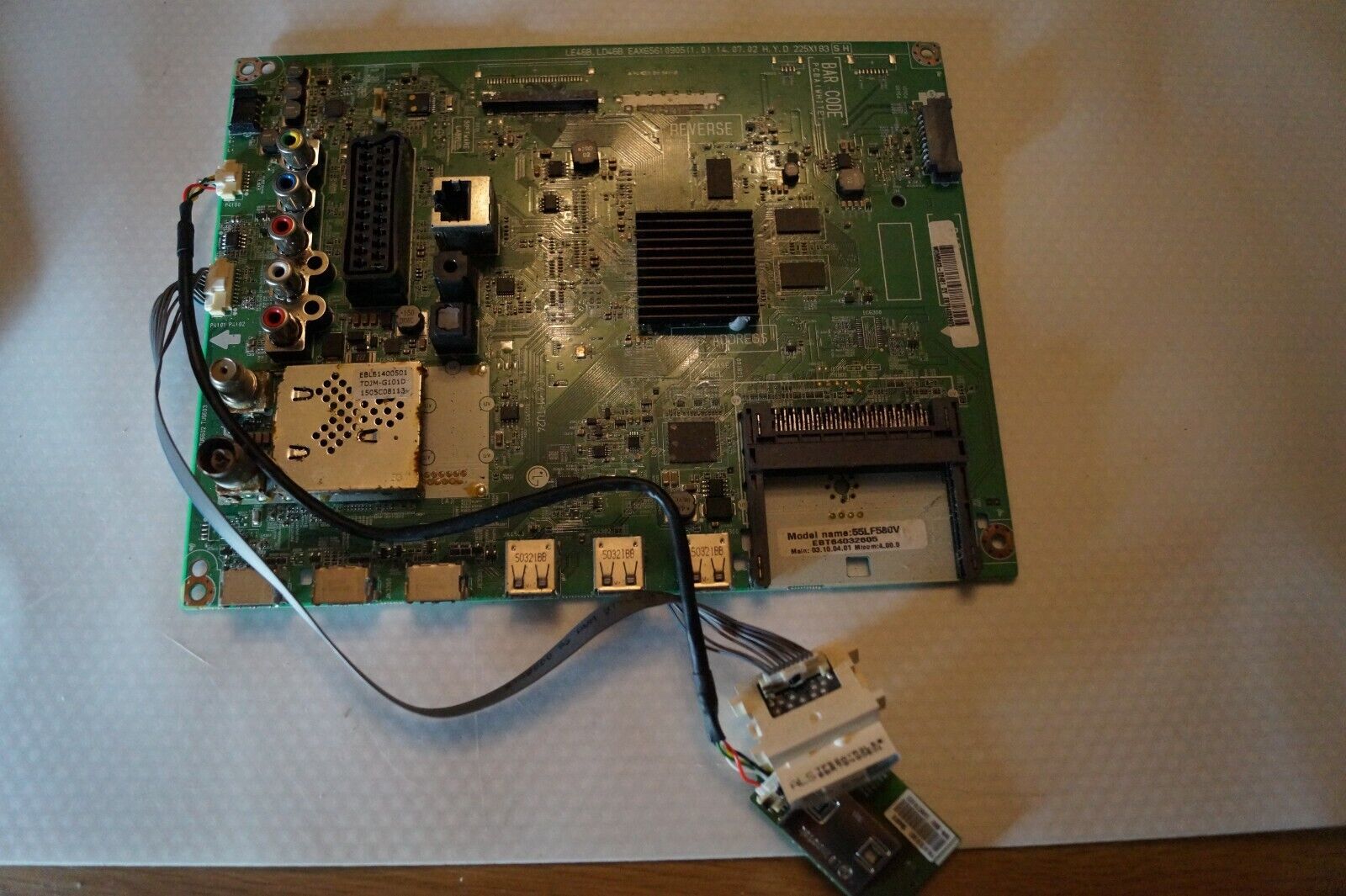 MAIN BOARD EAX65610905(1.0) EBT64032605 FOR 55″ LG 55LF580V TV, LC550DUE MG A3