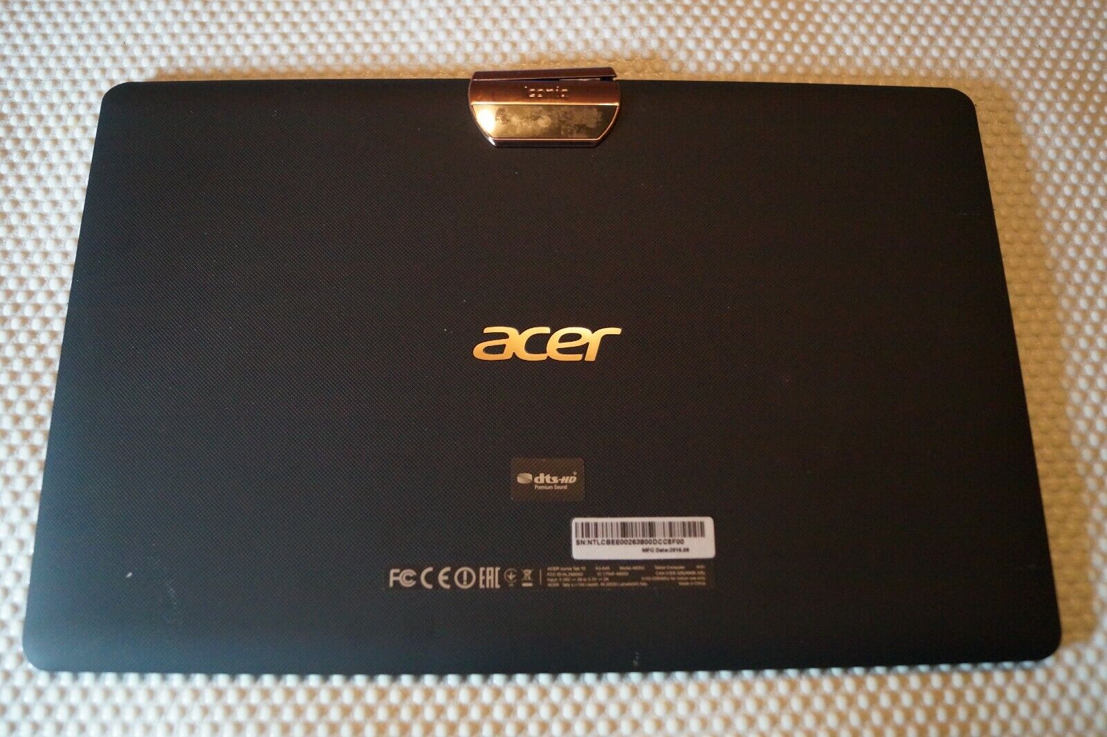 REAR HOUSING COVER BACK IN BLACK FOR 10.1″ ACER ICONIA ONE A3-A40 A6002 GENUINE