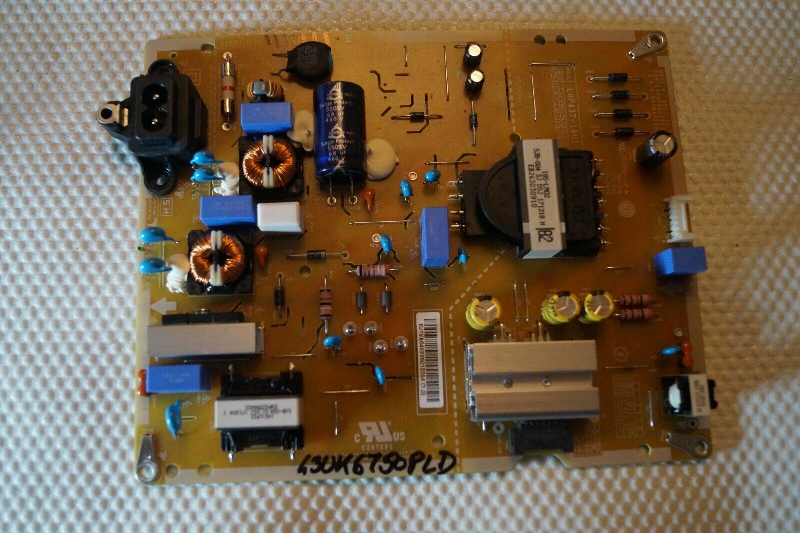 PSU POWER SUPPLY BOARD EAX67865101(1.6) EAY64928601 FOR 43″ LG 43UK6750PLD TV