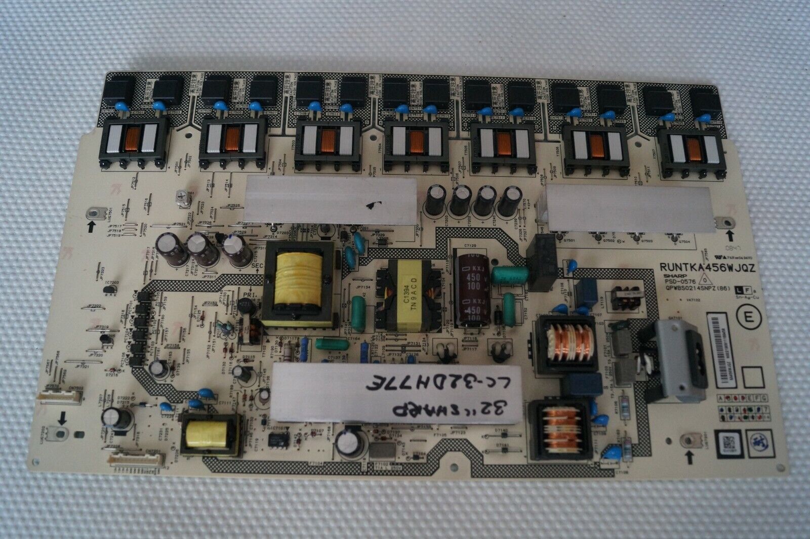 PSU POWER SUPPLY BOARD RUNTKA456WJQZ PSD-0576 SHARP LC-32DH77E LC-32D65E