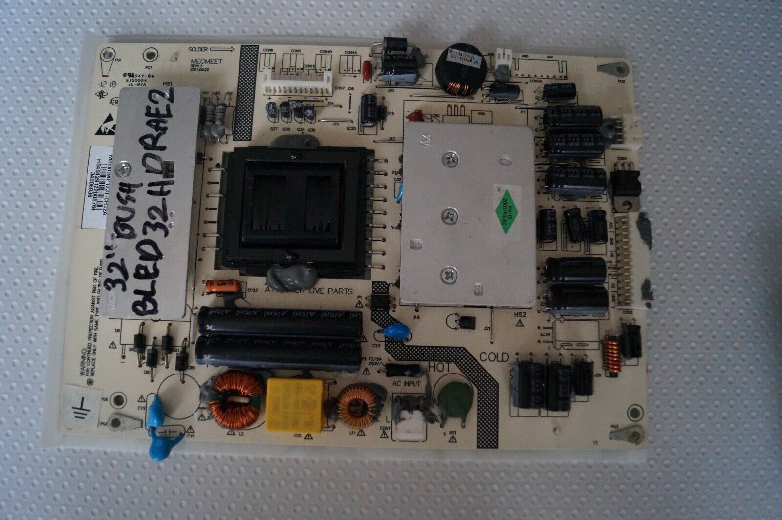 PSU POWER SUPPLY BOARD MP123T-CH32A FOR 32″ BUSH BLED32HDRAE2 LCD TV