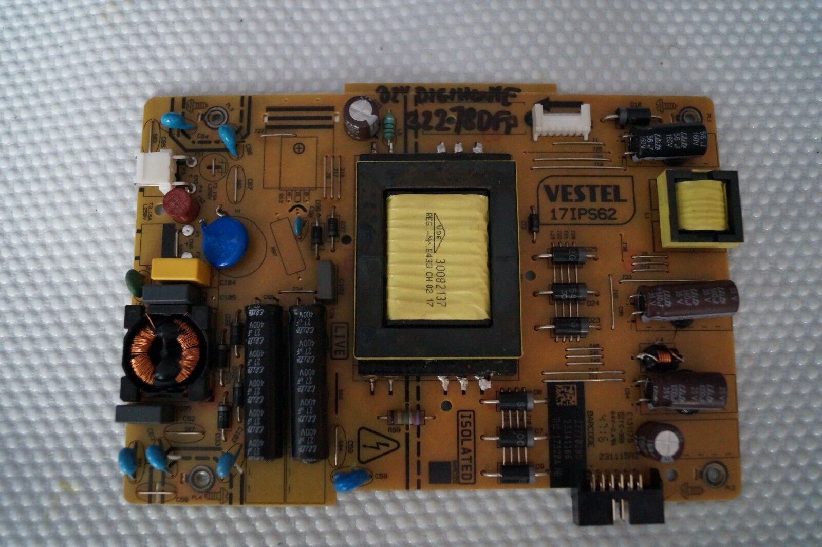 PSU POWER SUPPLY BOARD 17IPS62 23341166 FOR 32″ DIGIHOME 32278DFP LED TV