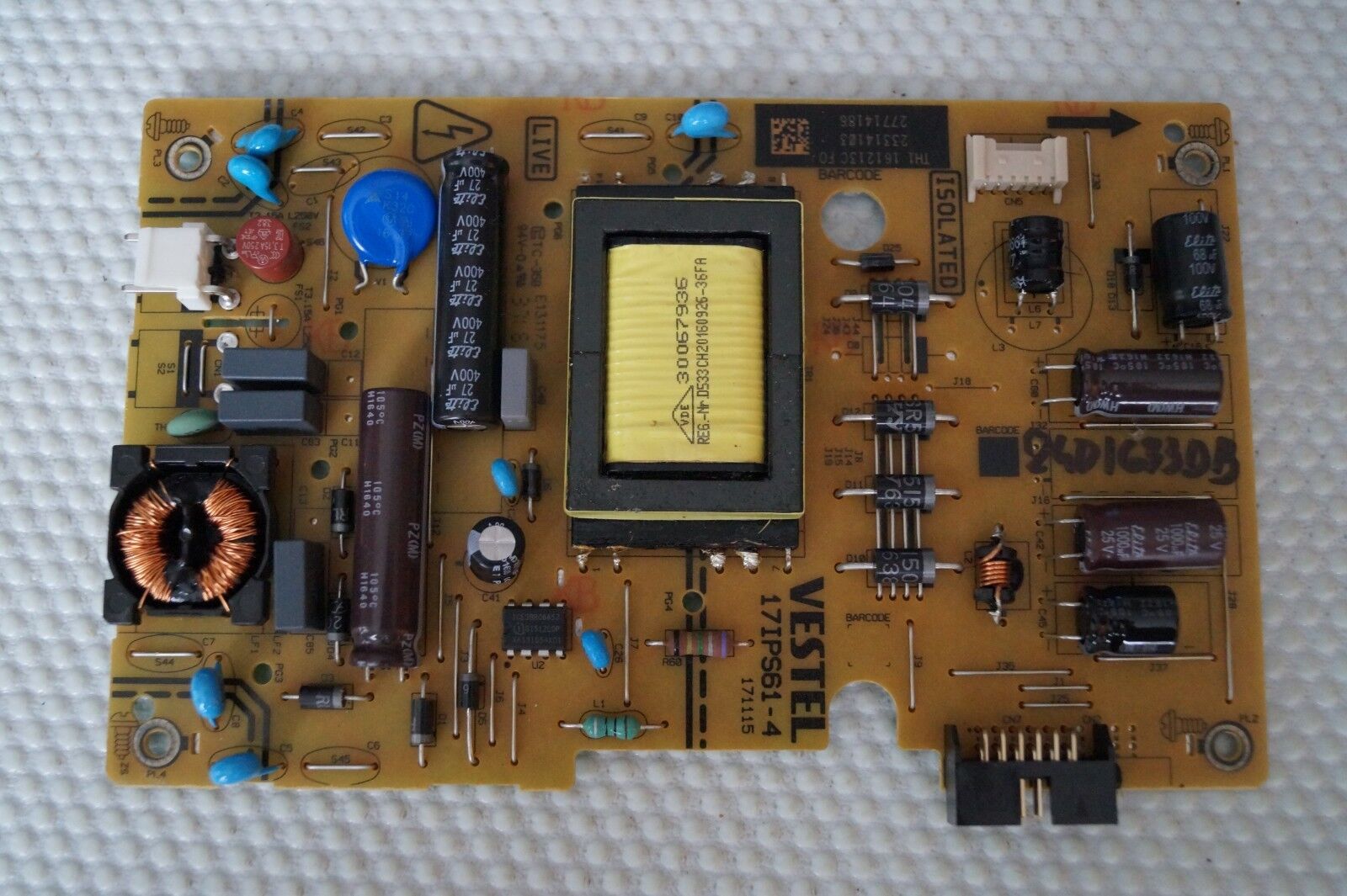 PSU POWER SUPPLY BOARD 17IPS61-4 23314103 FOR 24″ TOSHIBA 24D1633DB LED COMBO TV