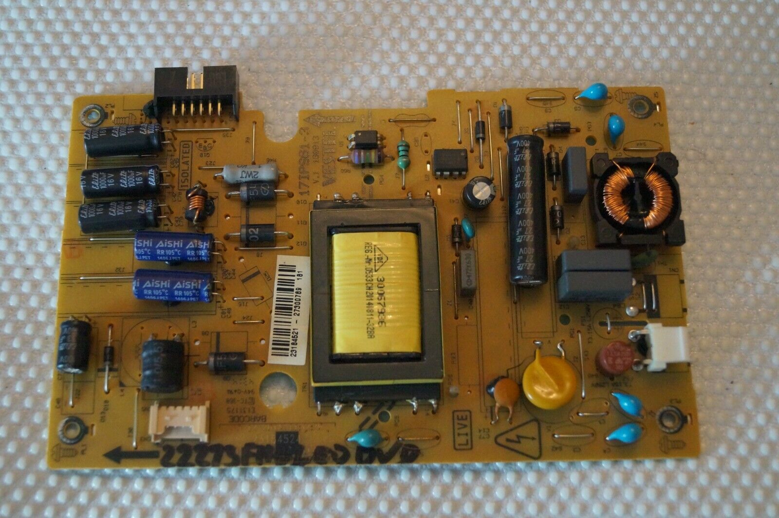 PSU POWER SUPPLY BOARD 17IPS61-3 23184521 22″ DIGIHOME 22273FHDLEDDVD COMBO TV