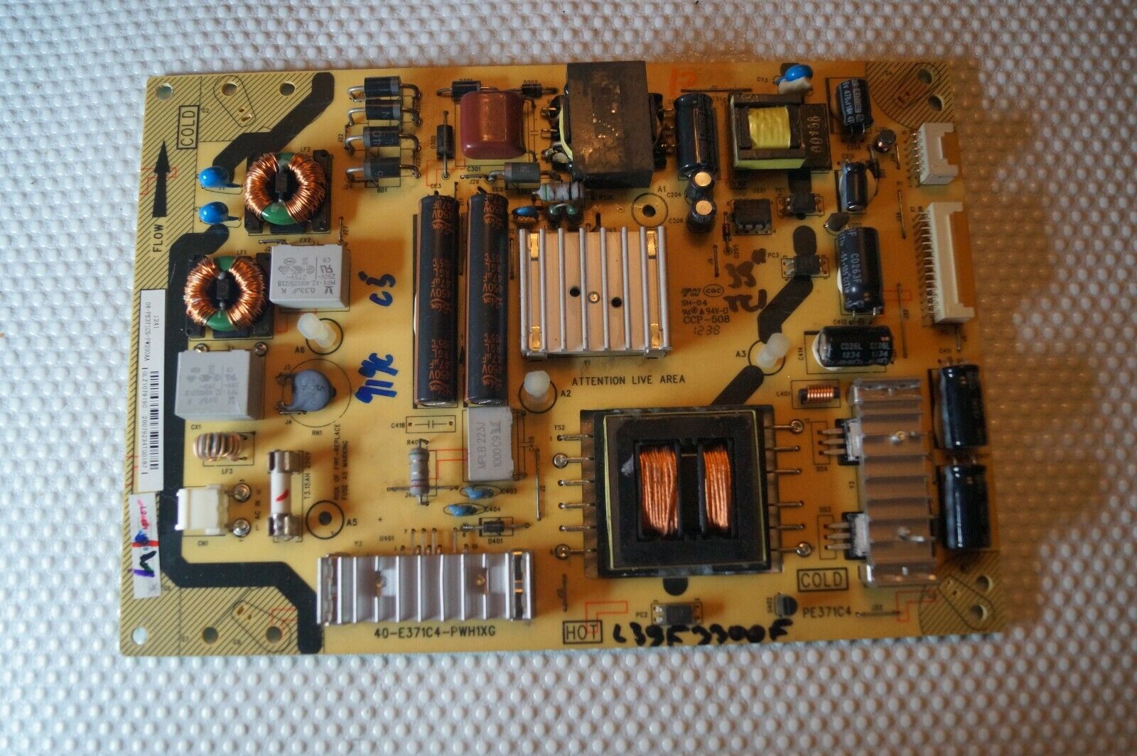 PSU POWER SUPPLY BOARD 40-E371C4-PWH1XG FOR TLC L39F3300F LED TV,  LVF390CMTM