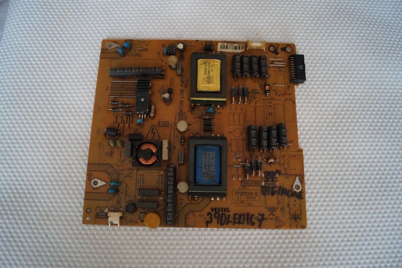 PSU POWER SUPPLY BOARD 17IPS19-5 23090002 FOR 39″ DIGIHOME 39DLED167 LED TV