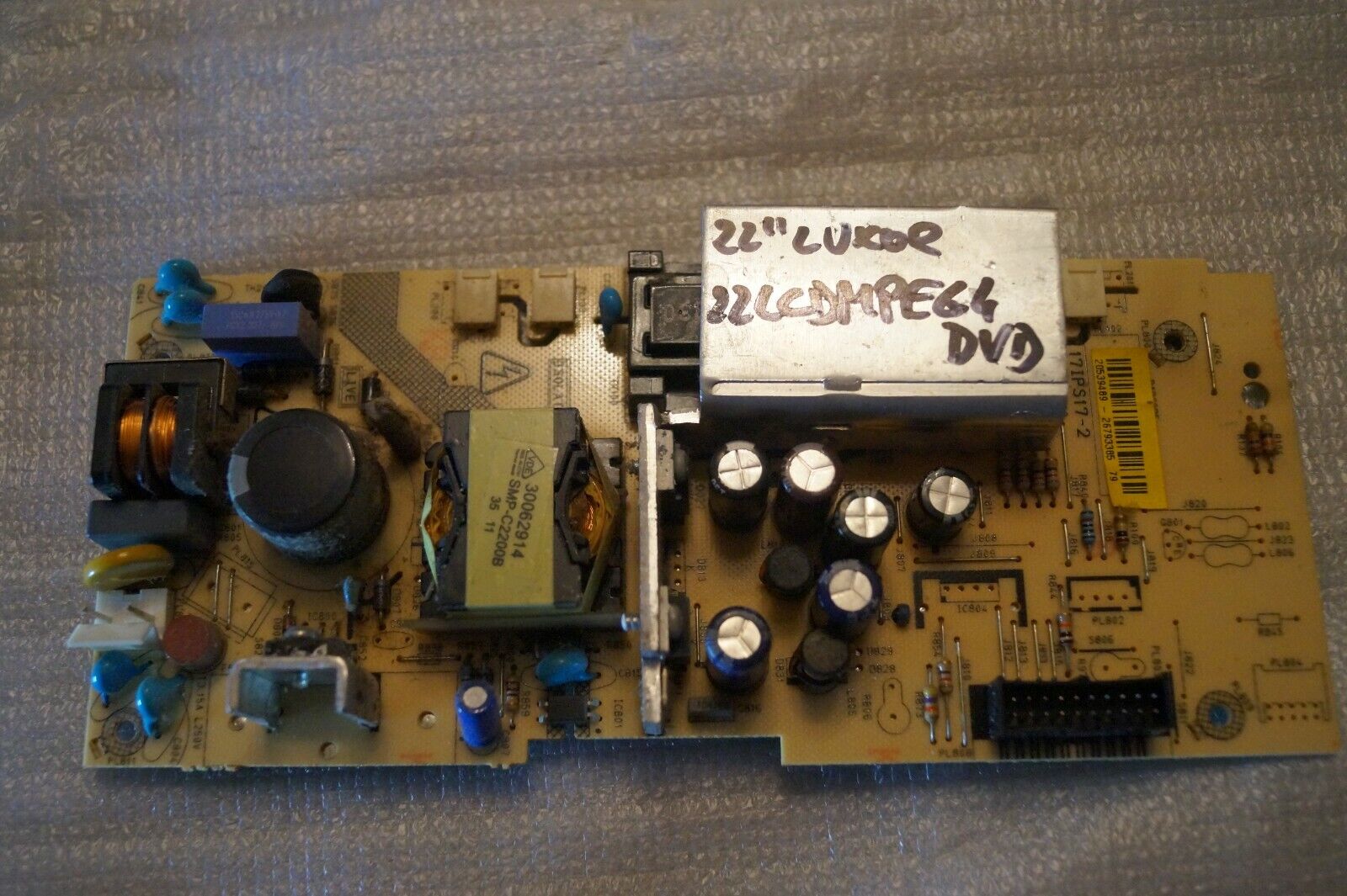 PSU POWER SUPPLY BOARD 17IPS17-2 20539489 22″ LUXOR 22LCDMPEG4DVD TV, LTA216AT01