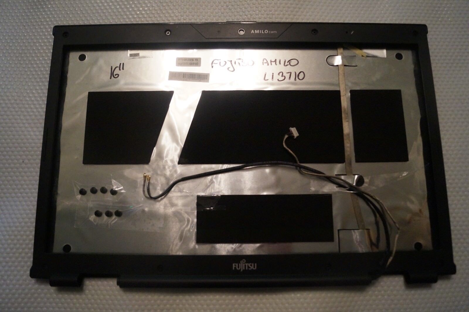 LID & SCREEN BEZEL BLACK WEBCAM FOR 16″ FUJITSU AMILO LI 3710 LAPTOP  GENUINE