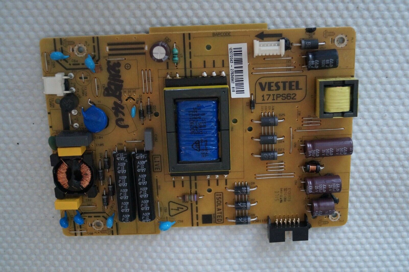 PSU POWER SUPPLY BOARD 17IPS62 23272043 FOR 32″ HITACHI 32HBJ46U LED COMBO TV