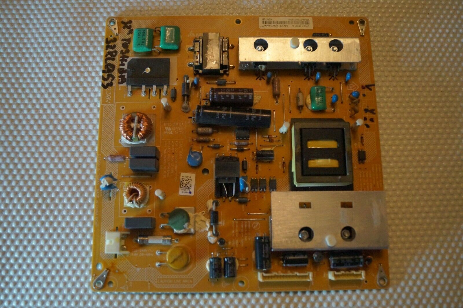 PSU POWER SUPPLY BOARD DPS-115EP A FOR 32″ TOSHIBA 32RL953 TV, SCREEN LTA320HN03