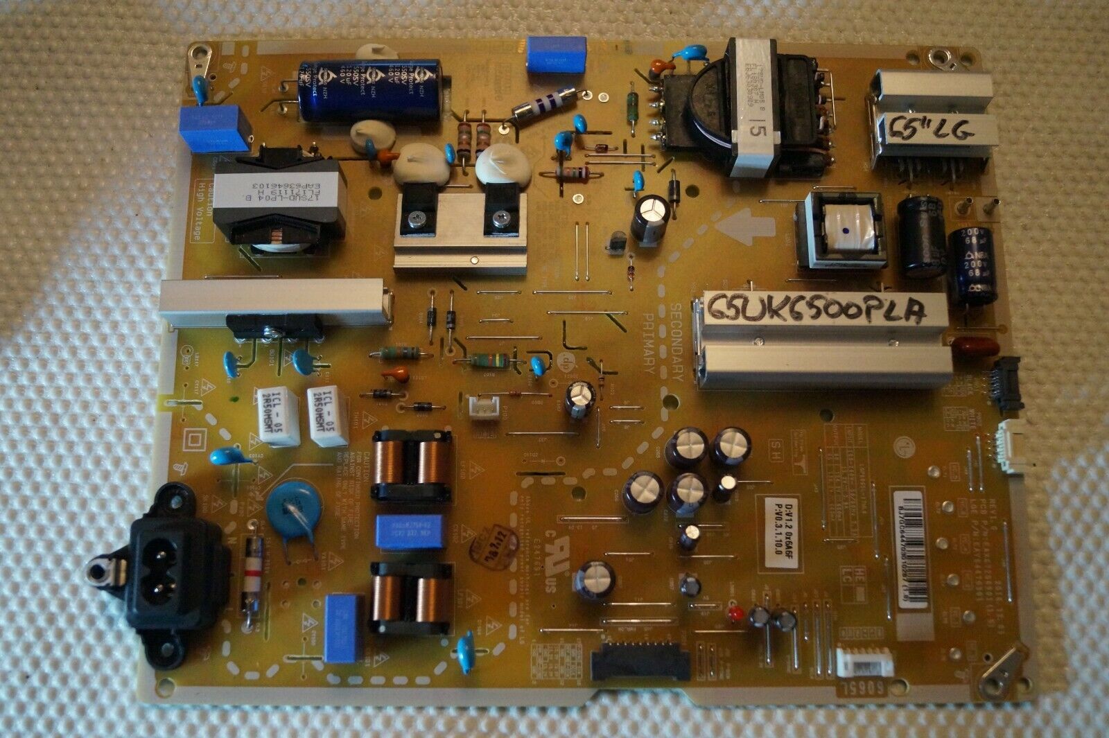 PSU POWER SUPPLY BOARD EAX67206901(1.5) EAY64470301 FOR 65″ LG 65UK6500PLA TV