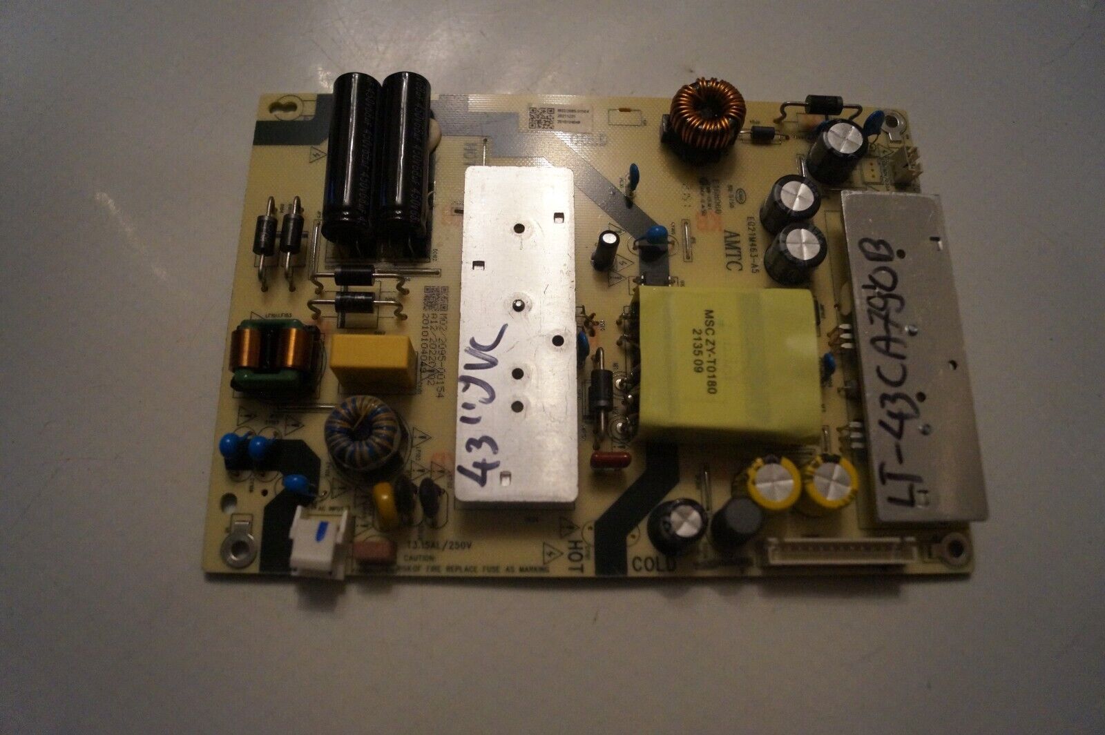 PSU POWER SUPPLY BOARD TV3903-ZC02-01 FOR 43″ JVC LT-43CA790B LED TV, GENUINE