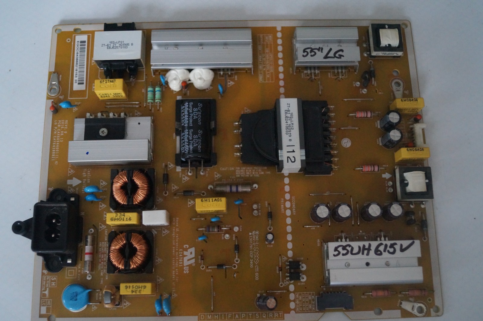 PSU LG 55UH615 POWER SUPPLY BOARD FOR 55″ TV EAY64388821 EAX66944001(1.4)