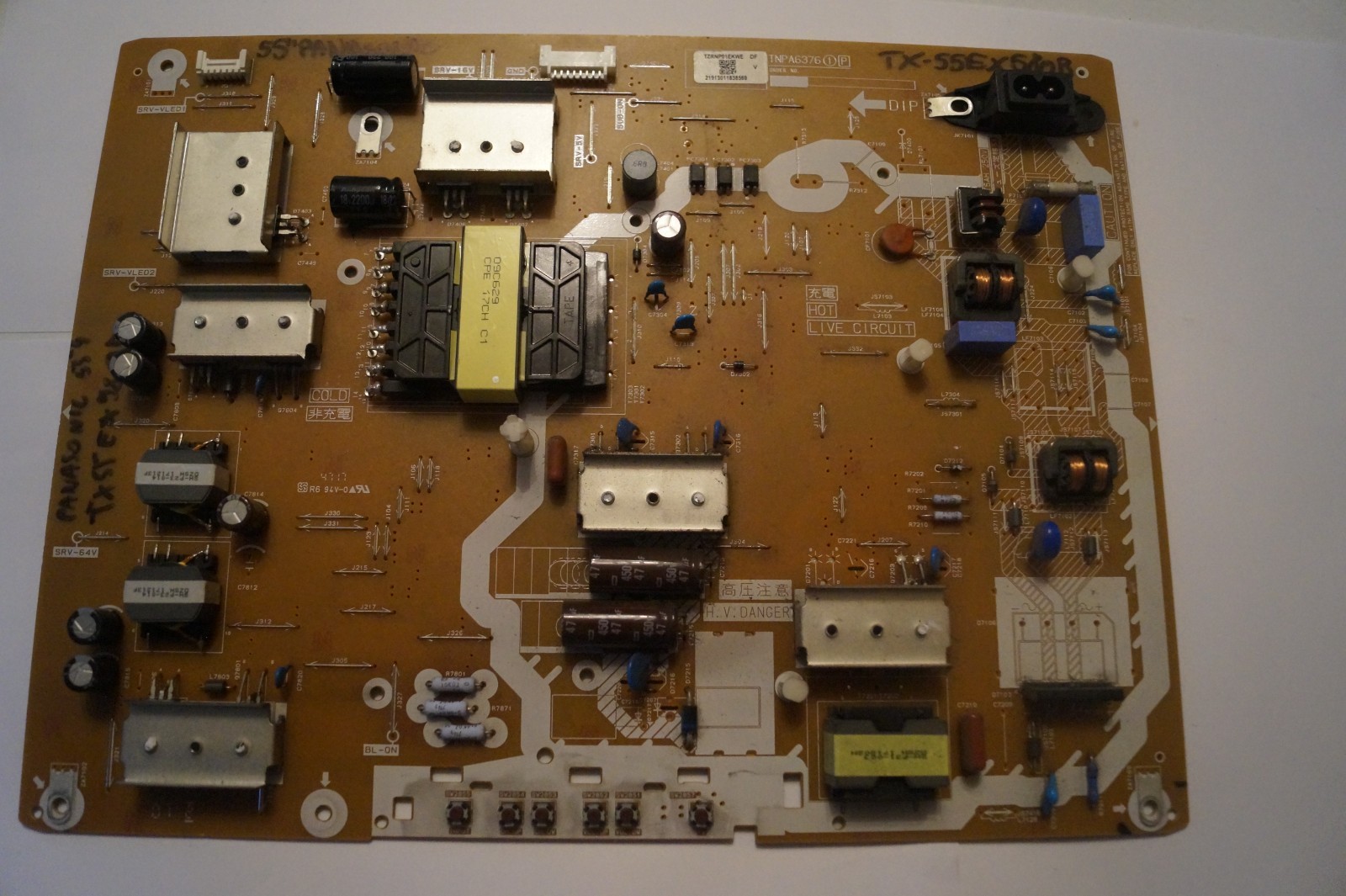 PSU POWER SUPPLY BOARD TZRNP01EKWE TNPA6376 1P FOR 55″ PANASONIC TX-55EX580B