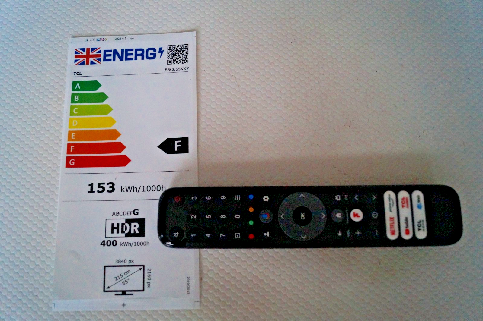 TCL 85C655K REMOTE Voice REMOTE CONTROL GENUINE NEW