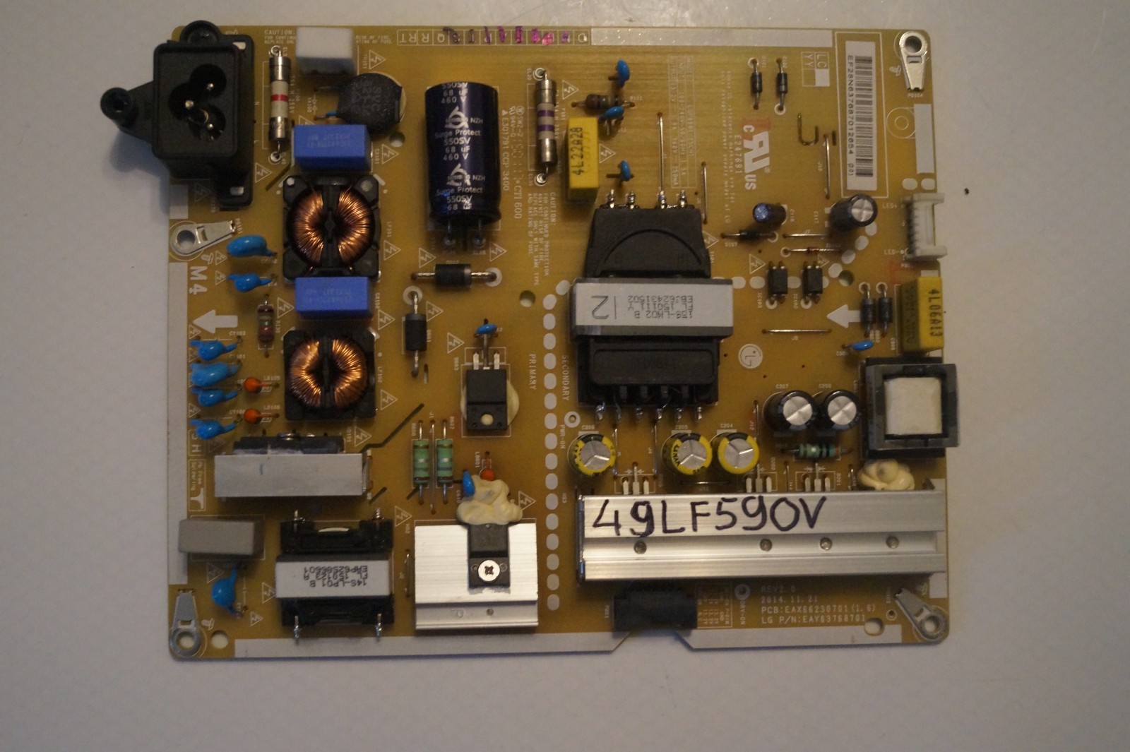 POWER SUPPLY 49LF590V PSU BOARD EAX66230701(1.6) EAY63768701 FOR 49″ LG LED TV
