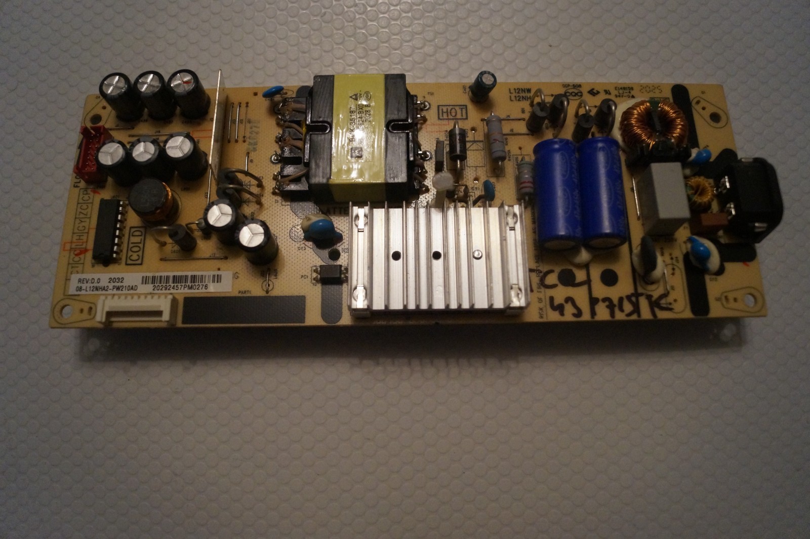 PSU POWER SUPPLY BOARD 08-L12NHA2-PW210AD FOR 43″ TCL 43P715K