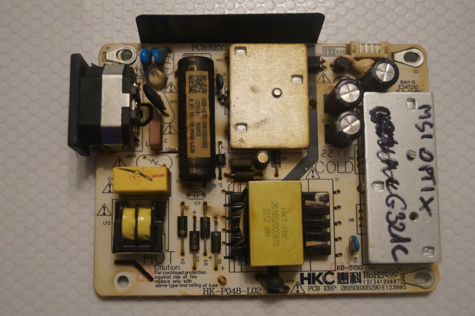 PSU 261501005290 MSI G321C POWER SUPPLY BOARD FOR 32″ CURVED 4K MONITOR