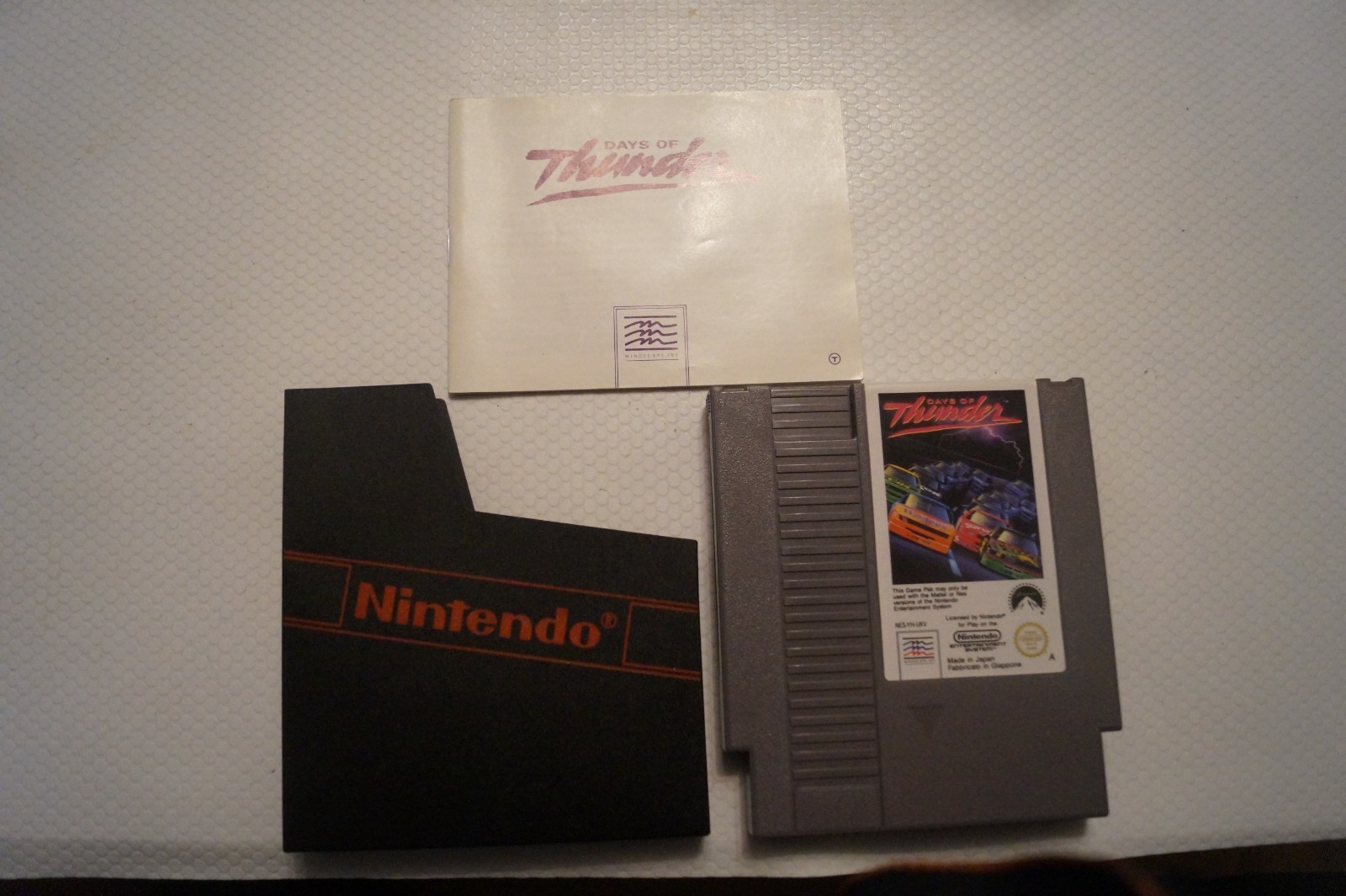 Days Of Thunder Nintendo NES -PAL Cartridge, Sleeve and Manual, Working